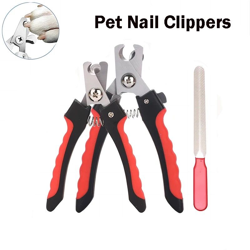 PrecisionPro Stainless Steel Dog & Cat Sickle-Blade Nail Clippers, Heavy-Duty Grooming Tool for Large Dogs & Small Pets
