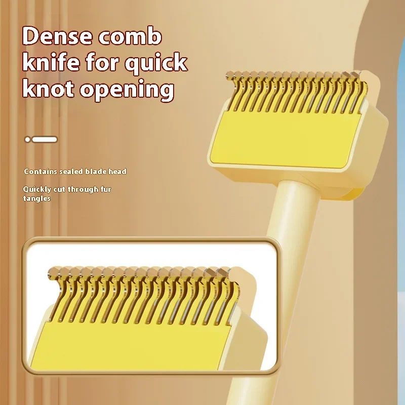 3-in-1 Pet Deshedding Brush – Hair Remover, Knot Cutter & Grooming Comb