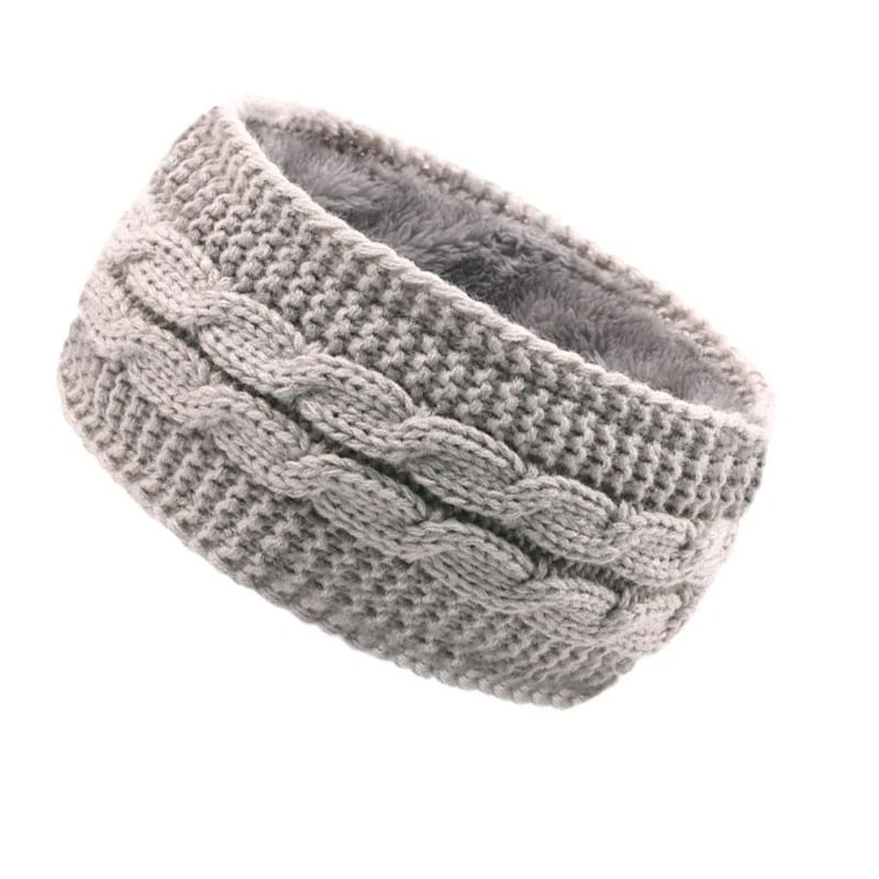 Velvet-Lined Thermal Knitted Winter Headband