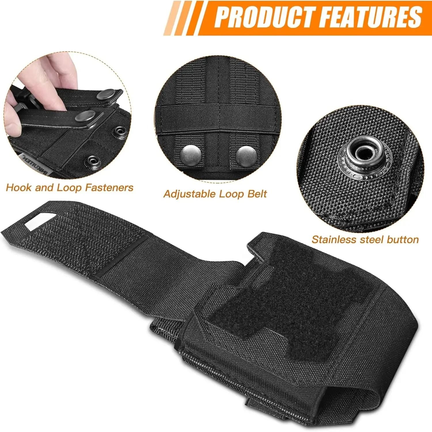 Universal Handcuff Waist Pouch with Quick Release Closure