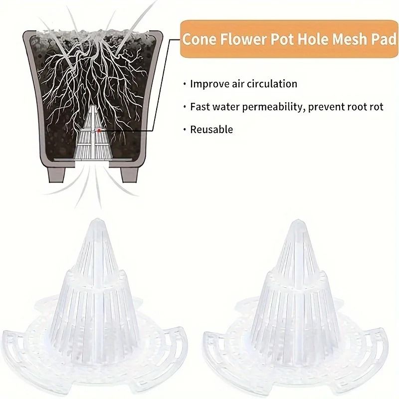 10PCS Pot Bottom Filter Mesh Keep Plant Roots Healthy and Protected for Indoor and Outdoor Gardening