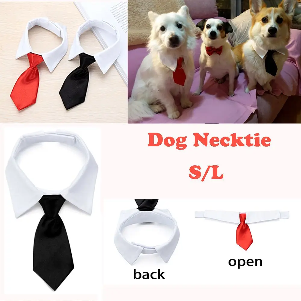 Black & Red Tuxedo Bow Tie for Pets – Elegant Necktie Collar for Dogs & Cats, Perfect for Weddings, Holidays, and Partie