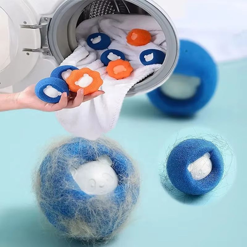 Reusable pet hair remover laundry ball lint catcher for washing machine and dryer