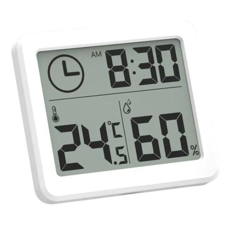 Digital Desk Wall Clock with Temperature and Humidity Display