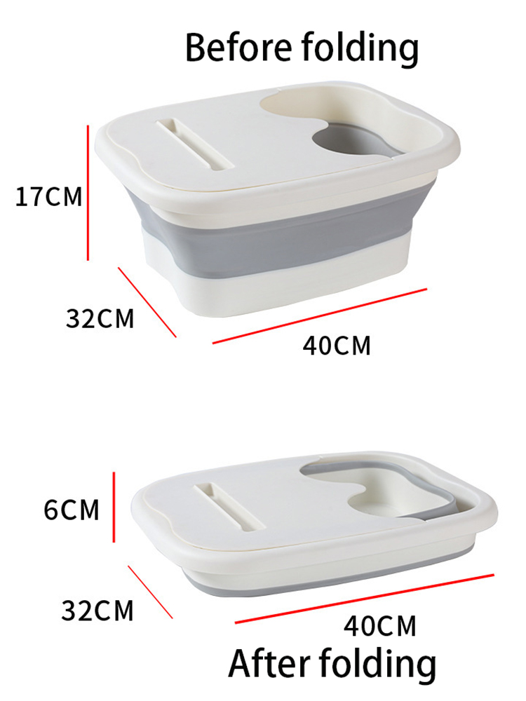 Folding Basin Spa Footbath Massage Bucket Pedicure Bath Tub Household Sauna Foot Bath Soaking Bucket