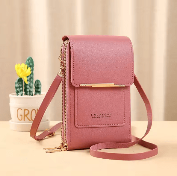 SmartChic Touch Screen Crossbody Phone Bag Soft Leather Women Wallet Purse with Strap Stylish Hands-Free Travel Handbag
