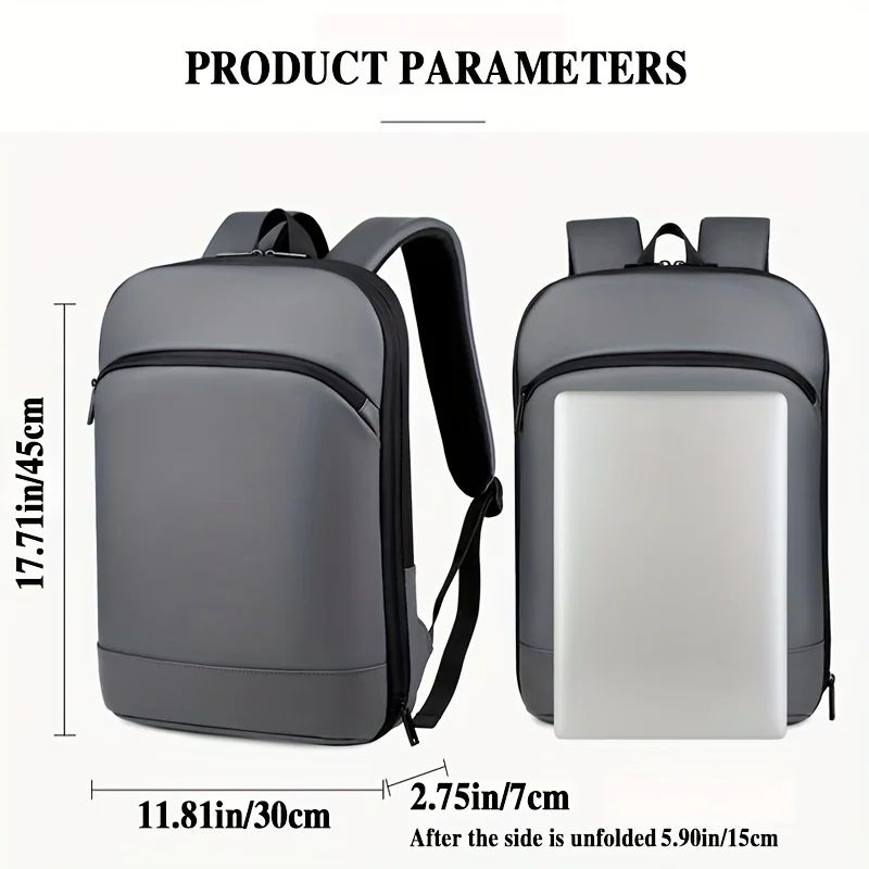 Modern business backpack for men with Luggage Strap for Work, Travel, and Daily Commutes