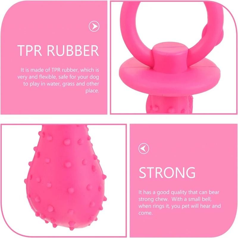 Interactive Rubber Pacifier Pet Toy