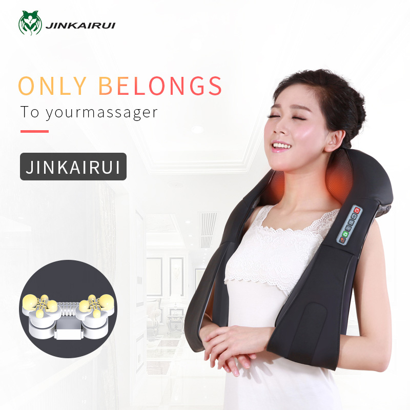 Deep Kneading Massager for Neck Back, Full Body Portable Electric Massager, Heat Therapy for Shoulders Legs Foot