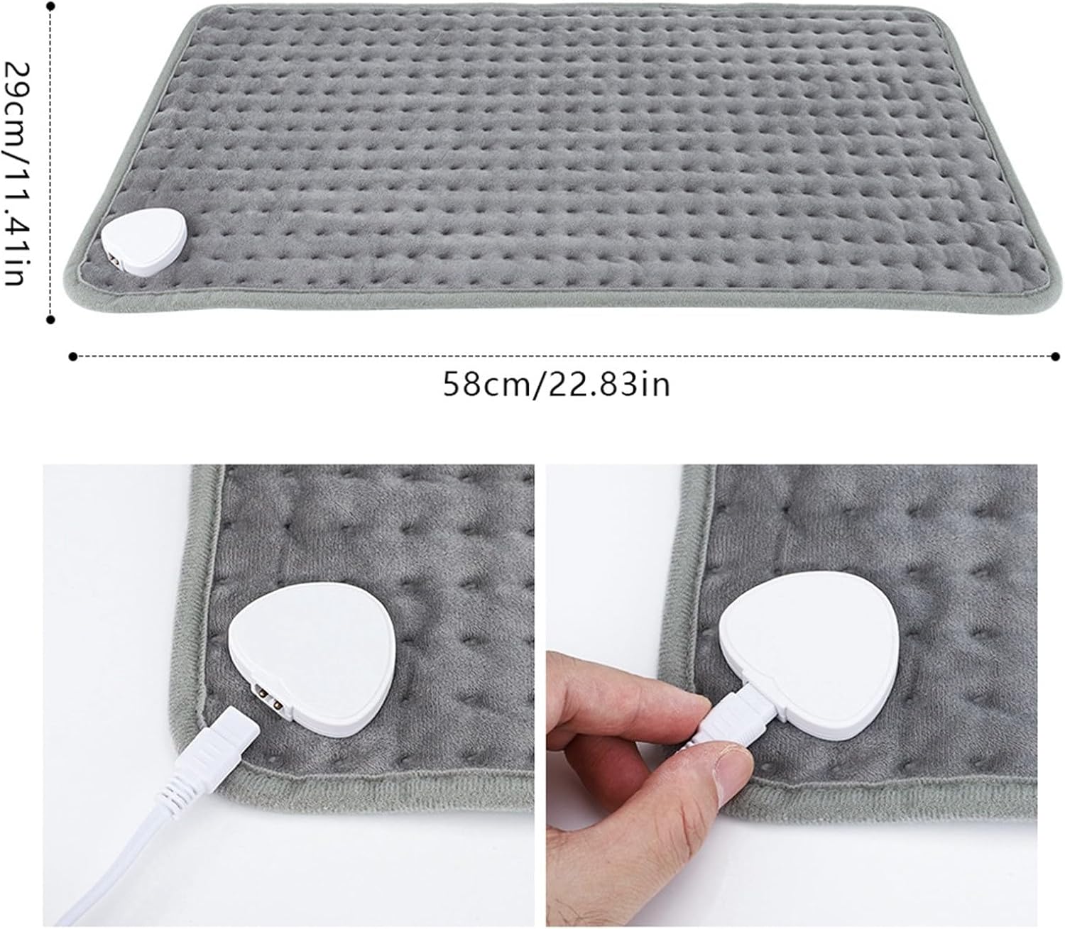 Electric Heating Pad Blanket – 9-Level Adjustable Heat with 4 Mode Timer for Neck Shoulder Back & Leg Relief