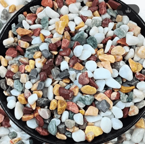 Natural Polished River Pebbles – Mixed Color Gravel for Garden & Aquarium Decor