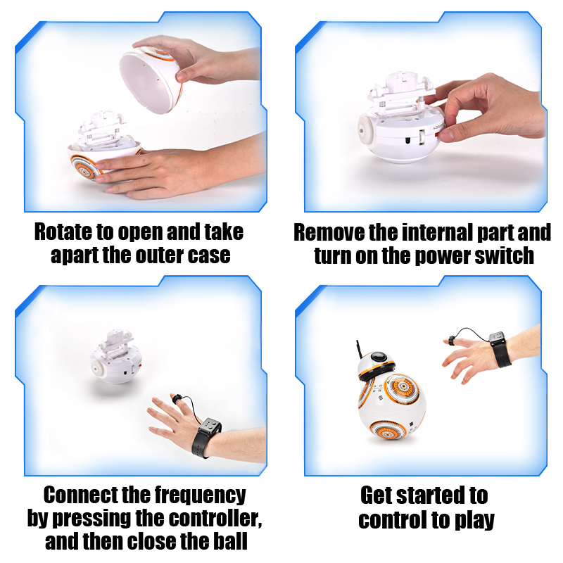 Intelligent RC Robot wit Radio Remote Control Gesture Induction Sensor and Sound Watch Model for Kids