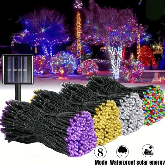 Solar LED Starry Sky String Lights – 8 Modes Outdoor Yard & Party Decor