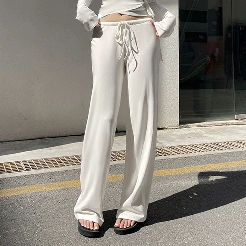 Absobe Women's Autumn Winter Knit 2-Piece Lounge Set – Flare Sleeve Crop Cardigan & Wide-Leg Pants Outfit