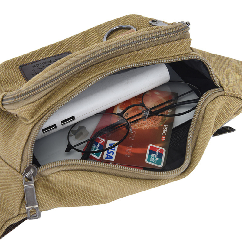 Multi-functional Men's Waist Bag, Large Capacity Phone Wallet Multi-functional Male's Shoulder Bags