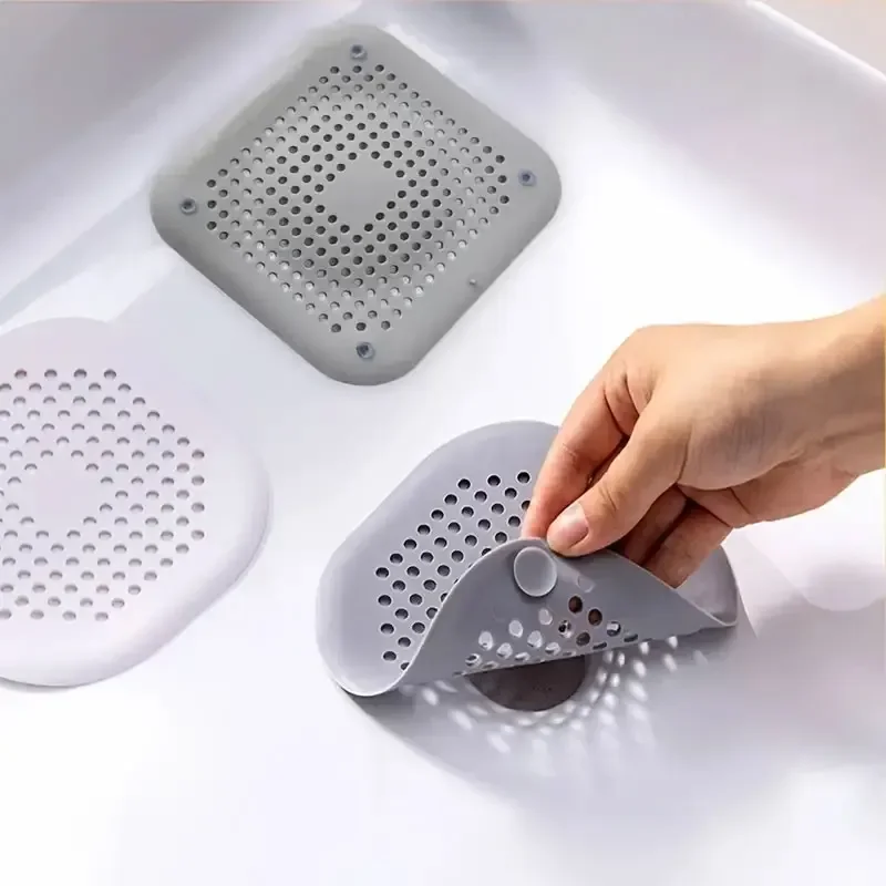 Plug Stopper for Kitchen & Bathroom Drains Silicone Shower Hair Catcher & Sink Strainer