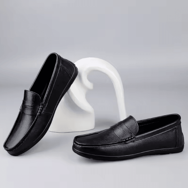 UrbanClassic Men Genuine Leather Loafers Breathable Slip On Casual Boat Shoes