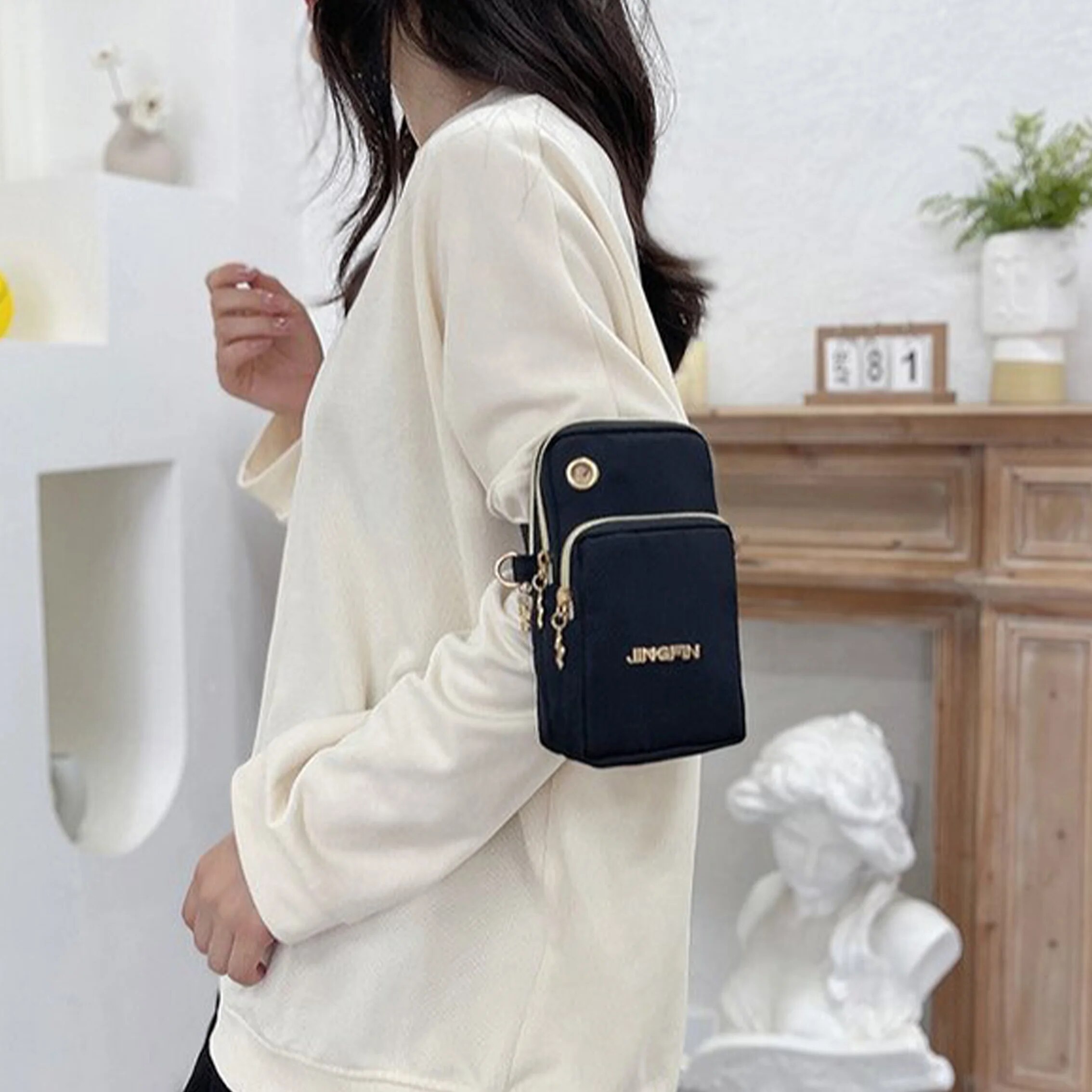 Crossbody Mini Bag, WOMEN'S Mobile Phone Bag, Mom Mommy Coin Bag, New Fashion, Neck Hanging Running Cover