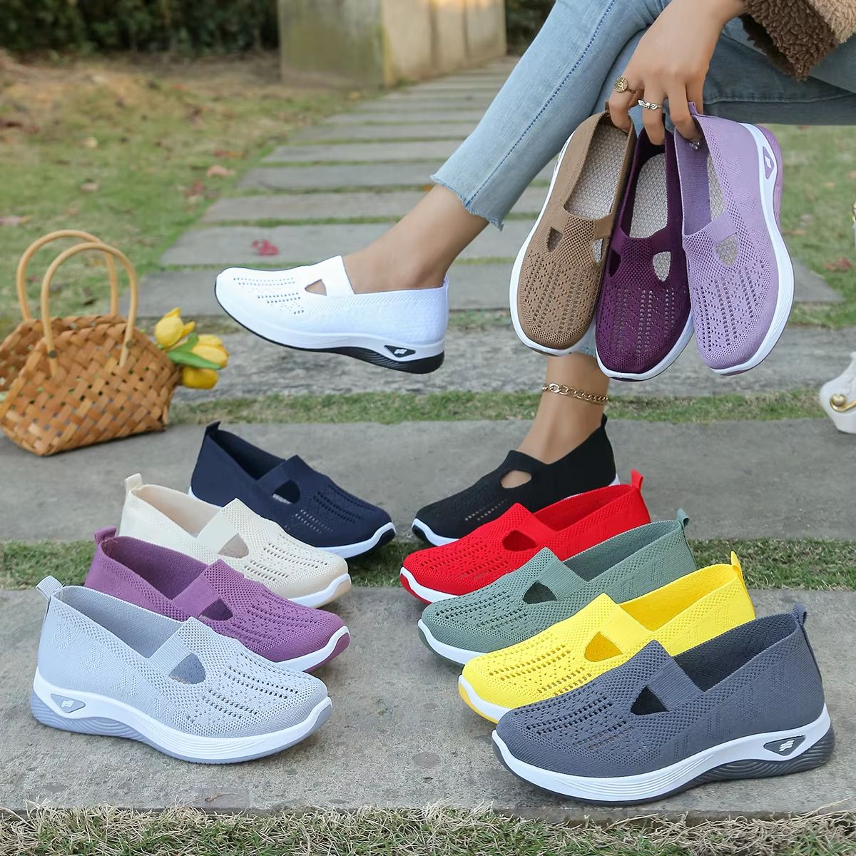 AirFlex Women's Breathable Walking Shoes – Lightweight, Soft-Soled Casual Sneakers