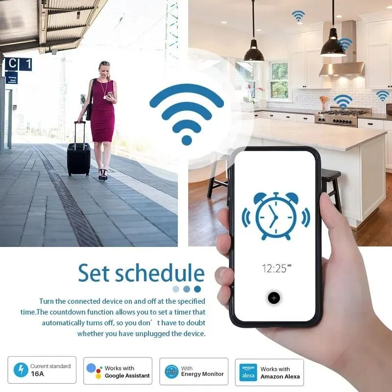 Tuya Smart Home 20A EU WiFi Socket