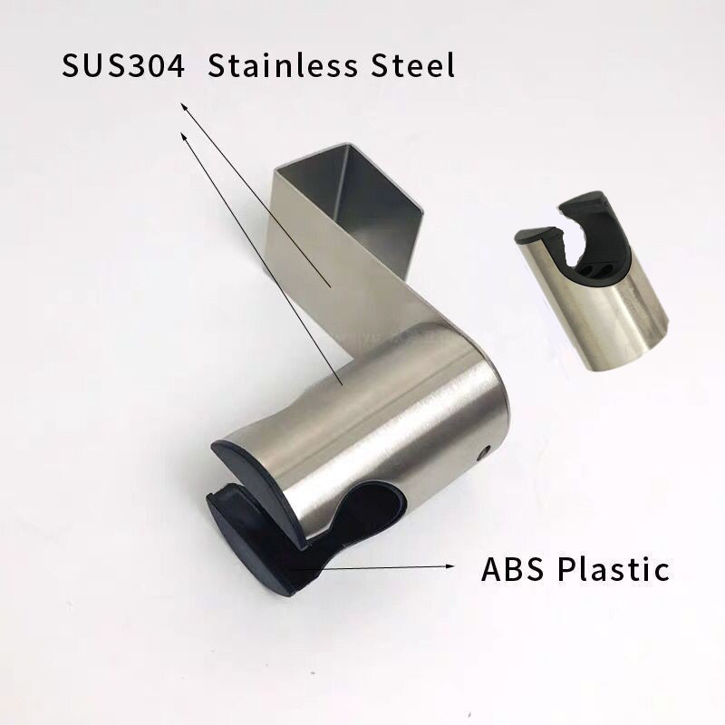 Stainless Steel Shower Head Holder Adhesive Wall Mount No Drill Bathroom Sprayer Hook