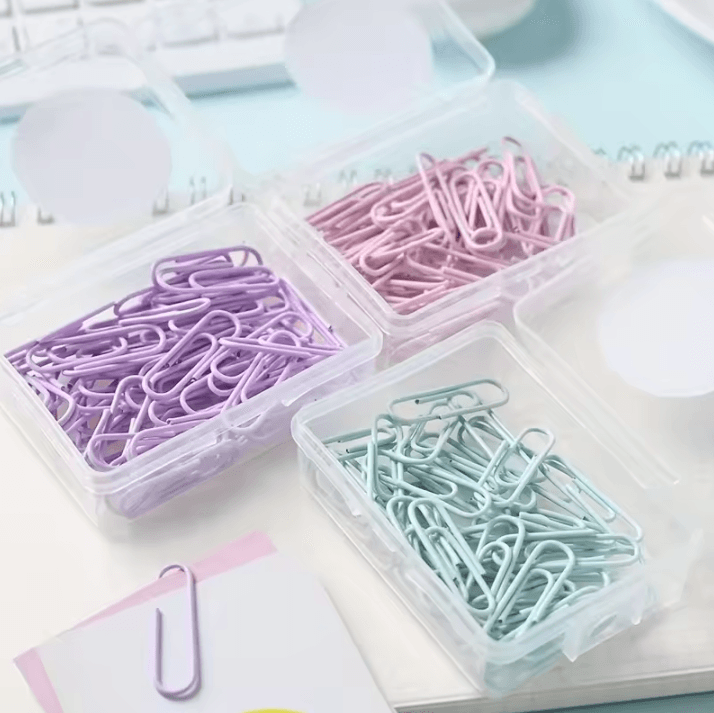 50 Piece Metal Paperclips – Paper Binder Clips and Document Bookmarks for School and Office Supplies Clips