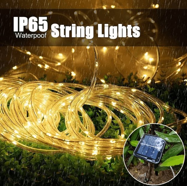 300 LED Solar Rope Strip Lights – Waterproof Outdoor Fairy Lights for Garden & Pathway