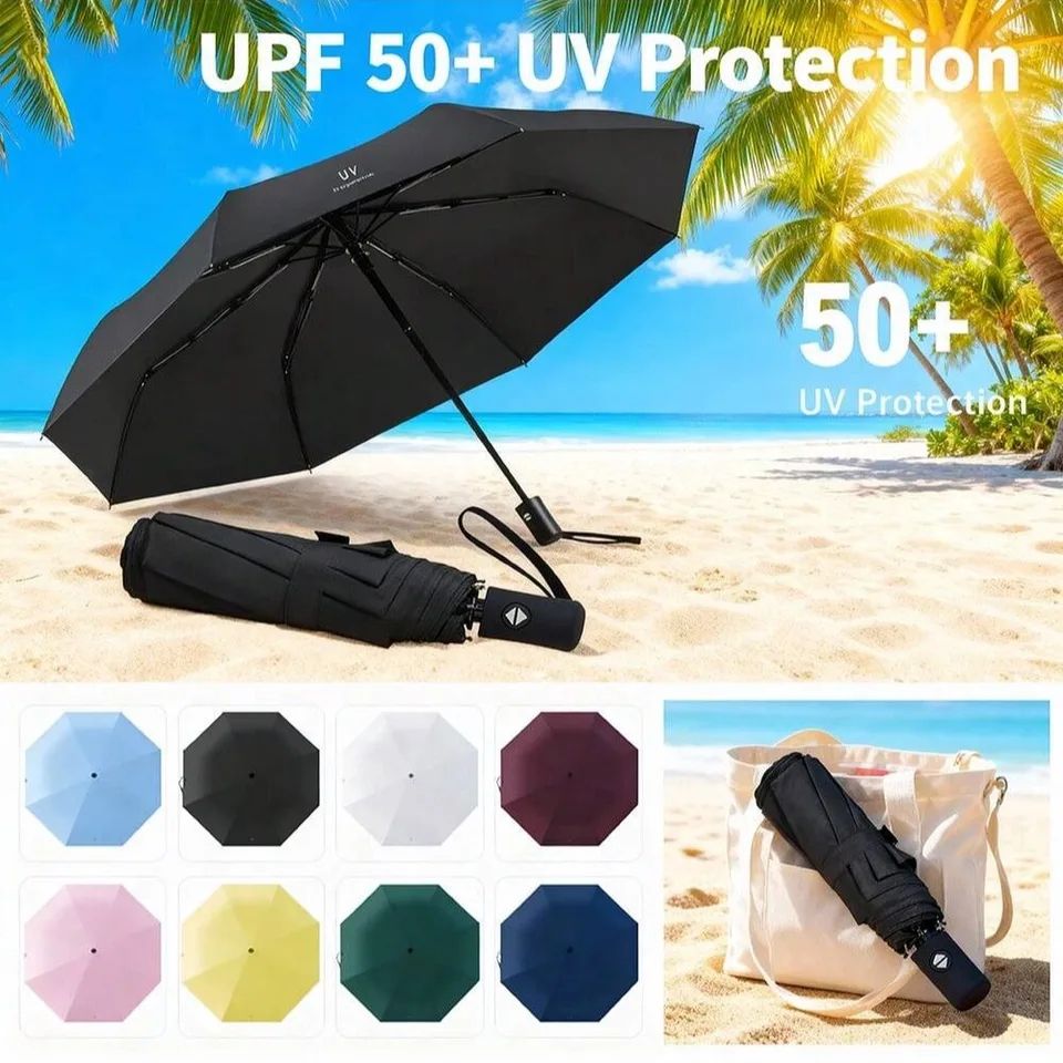 8-Rib Automatic Folding Umbrella