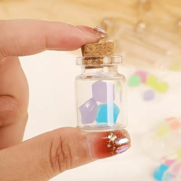 Mini Glass Bottles with Cork Stoppers – DIY Decoration Vials for Crafts and Messages