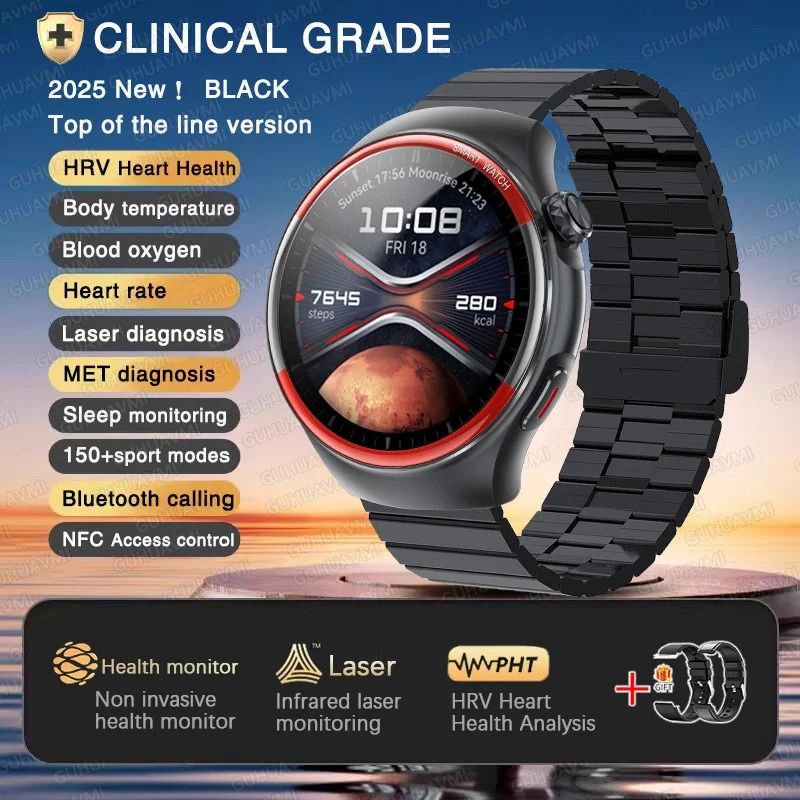 HealthTrack Pro Smart Watch Heart Rate Blood Pressure Bluetooth Call