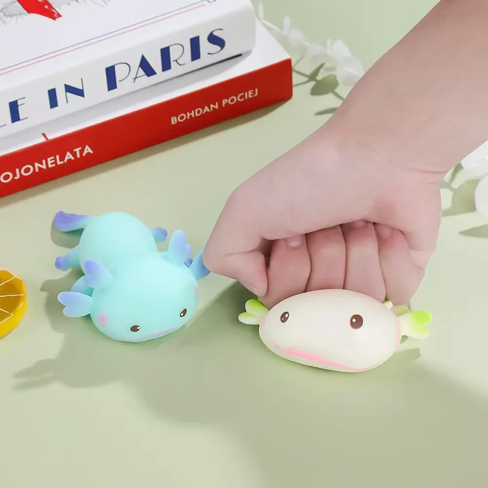 Cute Axolotl Squishy Stress Relief Toy Slow Rising Fidget Squeeze Ball