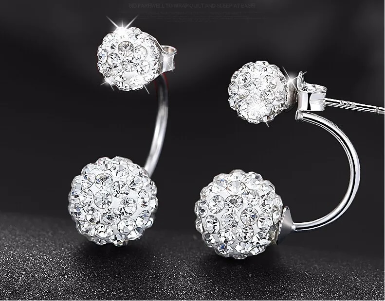 925 Sterling Silver Shambhala Ball Stud Earrings: CHSHINE Fashion Jewelry with Free Wholesale Gifts