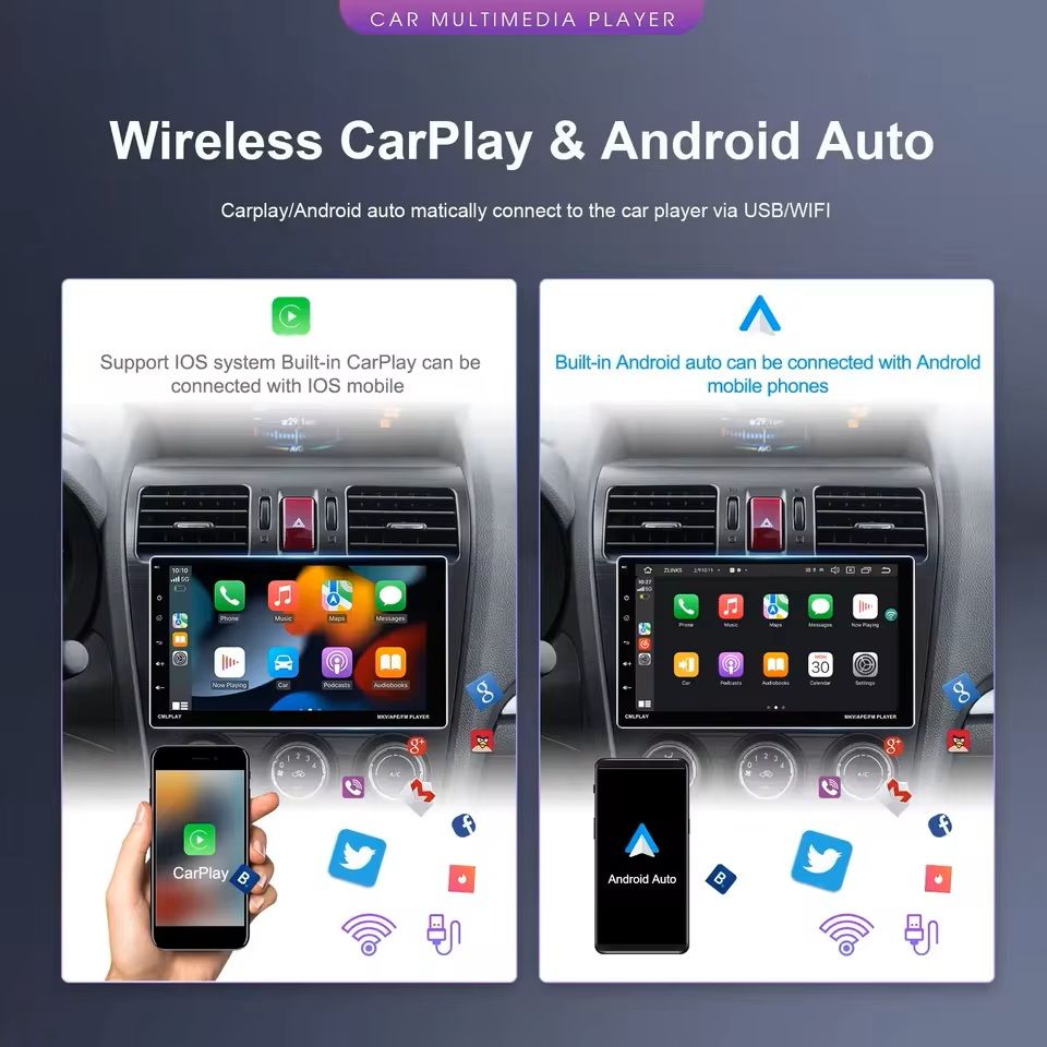 9-Inch Android Car Multimedia Player with CarPlay and Bluetooth