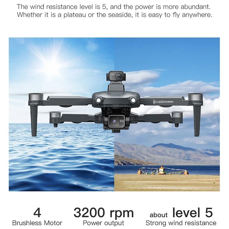L600 PRO MAX 2025 GPS Drone with 4K HD Dual Camera, 3 Axis Gimbal, Obstacle Avoidance, and 5KM Range