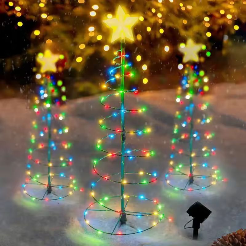 SolarGlow Outdoor Waterproof LED String Lights - Solar-Powered Garden & Christmas Tree Decoration