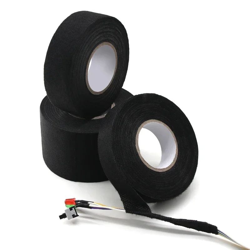 Heat-Resistant Cloth Harness Tape for Cars & DIY - automotive wiring harness tape, wire loom tape, 9–50mm (1/3/5 Rolls)