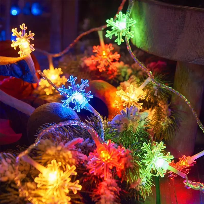 Snowflake LED String Lights USB Powered