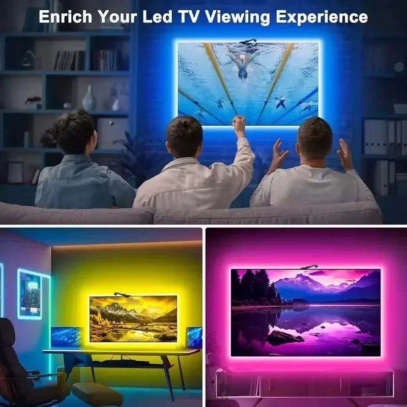 RGBIC LED Backlight Strip for PC and TV with App Control