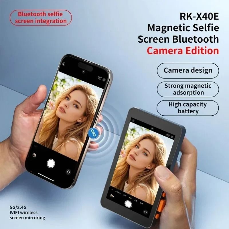 Magnetic Rear Camera Monitor for Smartphone Selfie and Live Stream