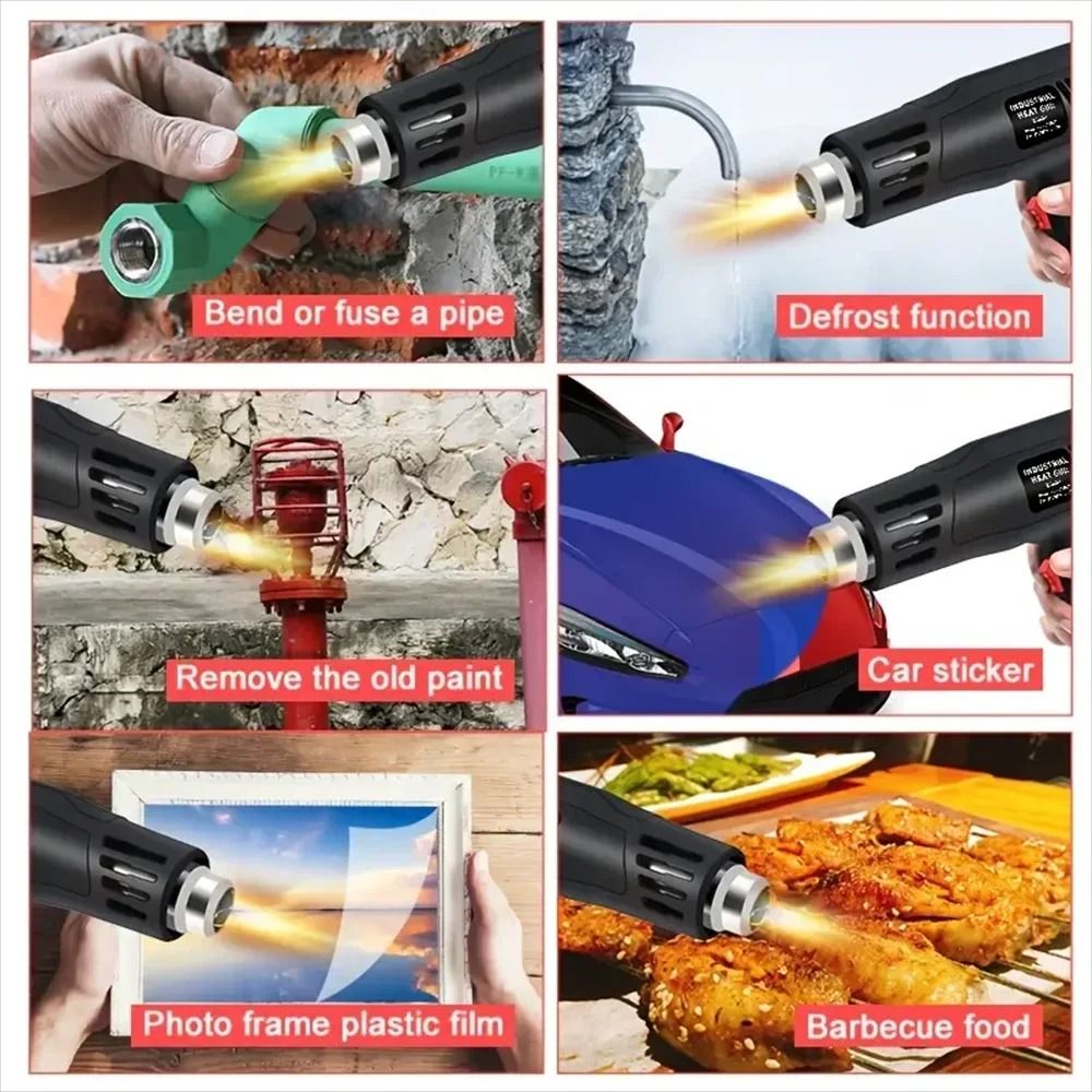 2000W High Power Hot Air Heat Gun with Adjustable Temperature
