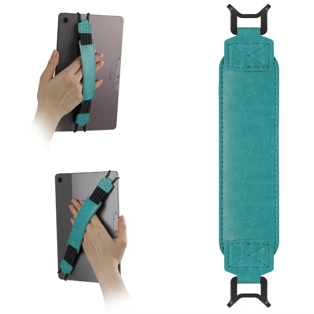 Universal Leather Tablet Hand Strap With Anti-Slip Finger Grip Holder