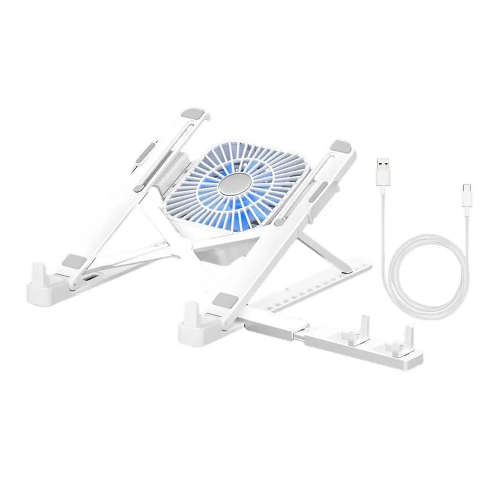 Portable Adjustable Laptop Stand with Fan Ergonomic Laptop Cooling Stand Height Adjustable Work Riser