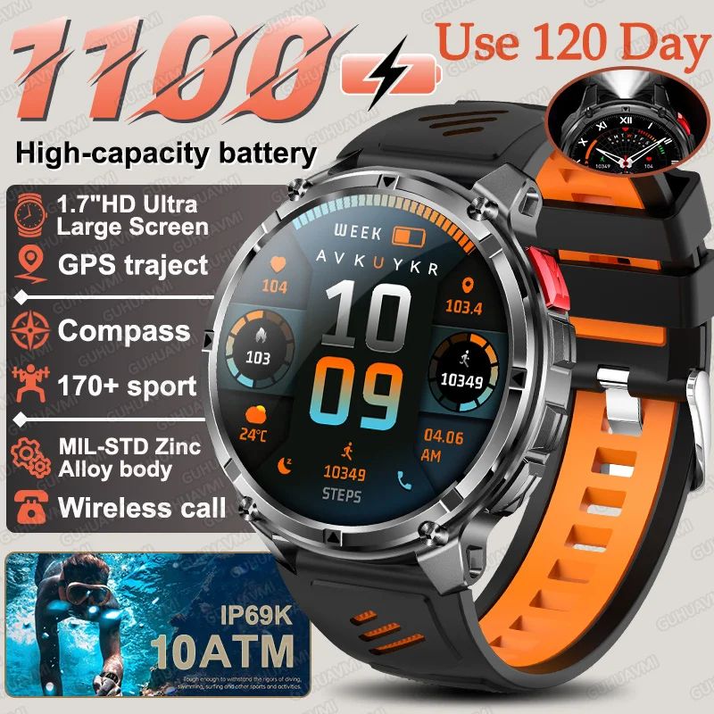 T-Rex3 Pro Rugged Smartwatch with GPS & Ultra-Long Battery