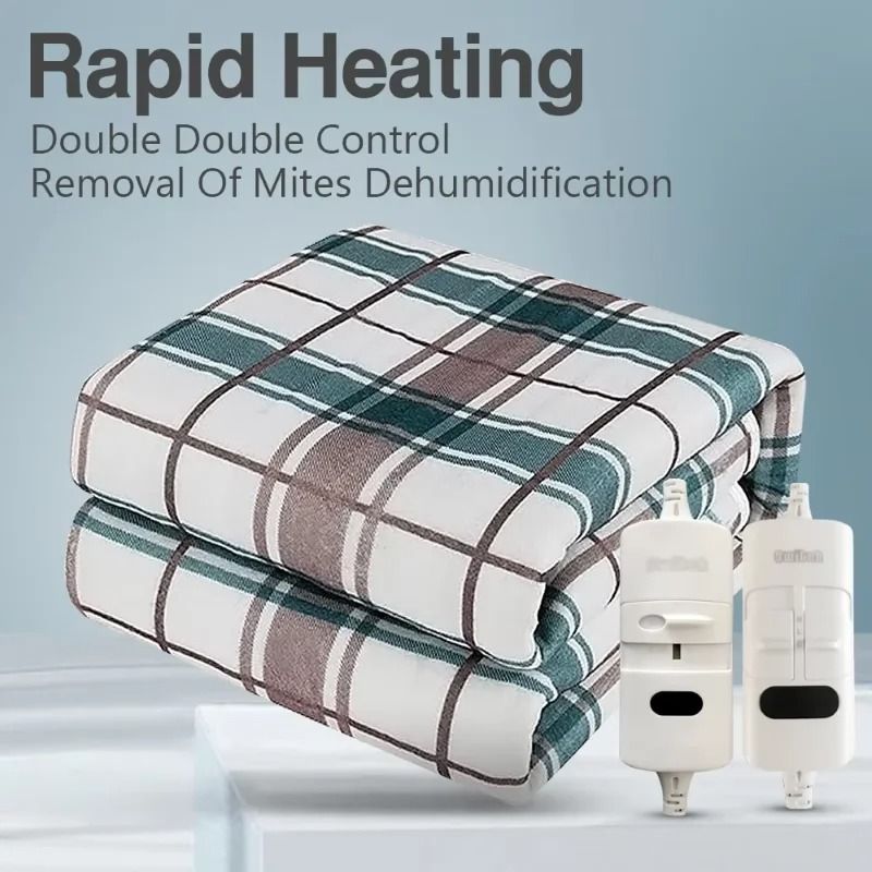 Electric Mattress Blanket Dual Control Household Mite Removal Winter Bed Cover