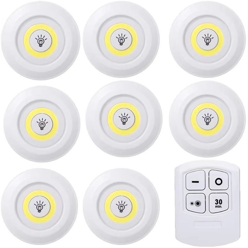 Dimmable LED Under Cabinet Lights with Remote – Battery Operated Closet & Wardrobe Lighting