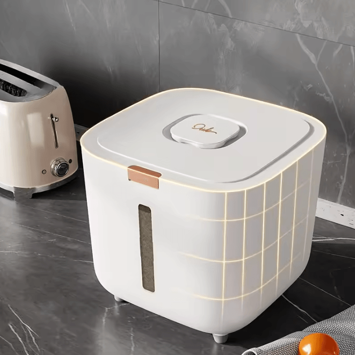 Airtight Rice Storage Container – Moisture-Proof 5/10KG Kitchen Grain Bin