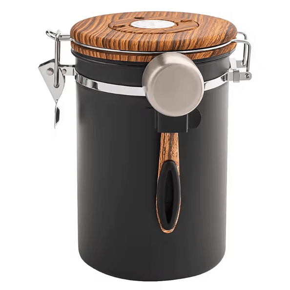 304 Stainless Steel Airtight Coffee Canister – Moisture-Proof Kitchen Storage Container