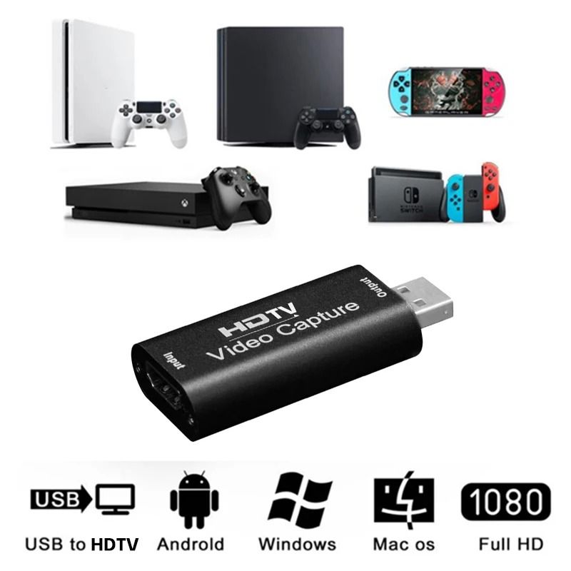 USB 3.0 to HDMI 4K Video Capture Card – High-Definition Record Box for PS4, Camcorders, & Live Streaming