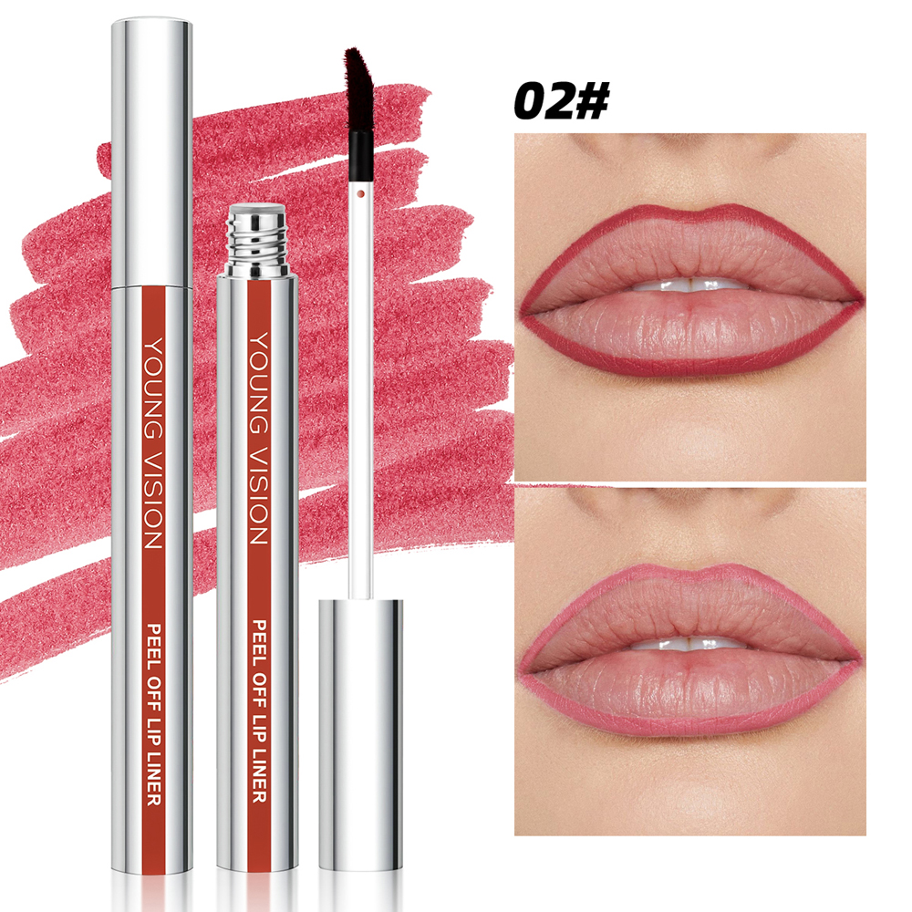 Tear Off Lip Liner, Peel Off Lip Liner Matte, Smudge Free Hook and Loop Lip Pencil, Long Lasting Makeup Pencil