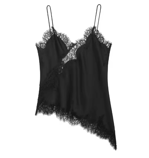 HXAO Y2K Lace Asymmetrical Top Backless Off Shoulder Summer Camisole